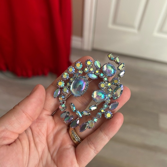 AB boralis 1950 CONTINENTAL Iridescent Crystal Jewelry Set 😍 - Picture 3 of 12